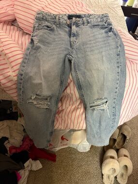 Aeropostale Light Blue Distressed 90s Low rise baggy